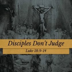 Disciples Don’t Judge